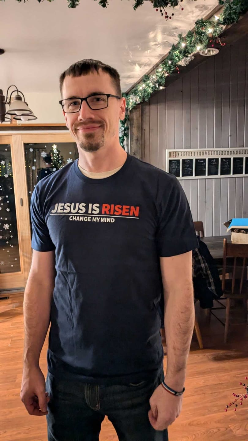 Customer photo review of Jesus Is Risen T-Shirt