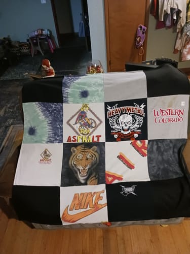 Customer photo review of Classic T-Shirt Blanket