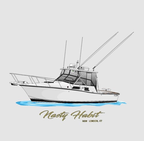 Customer photo review of Custom Digital Boat Artwork