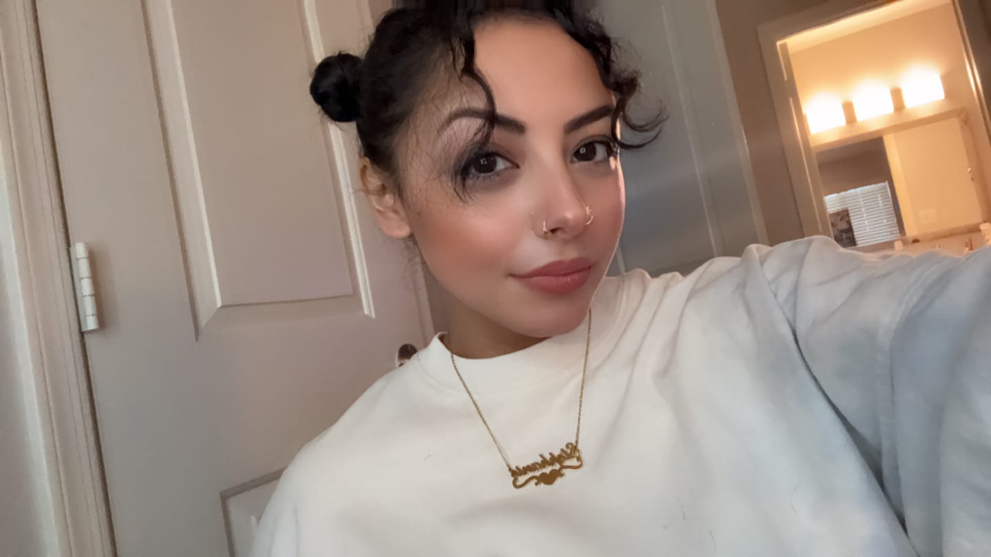 Customer photo review of Love Name Necklace