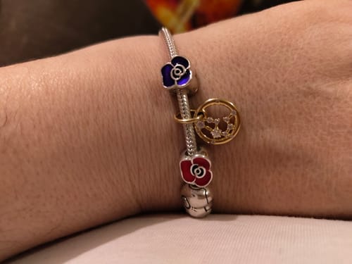 Customer photo review of Poppy Charm Bead