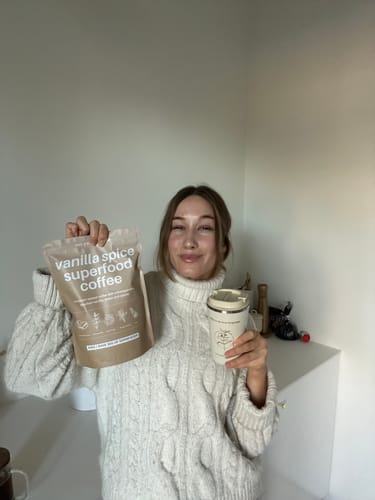 Customer photo review of Vanilla Spice Superfood Coffee