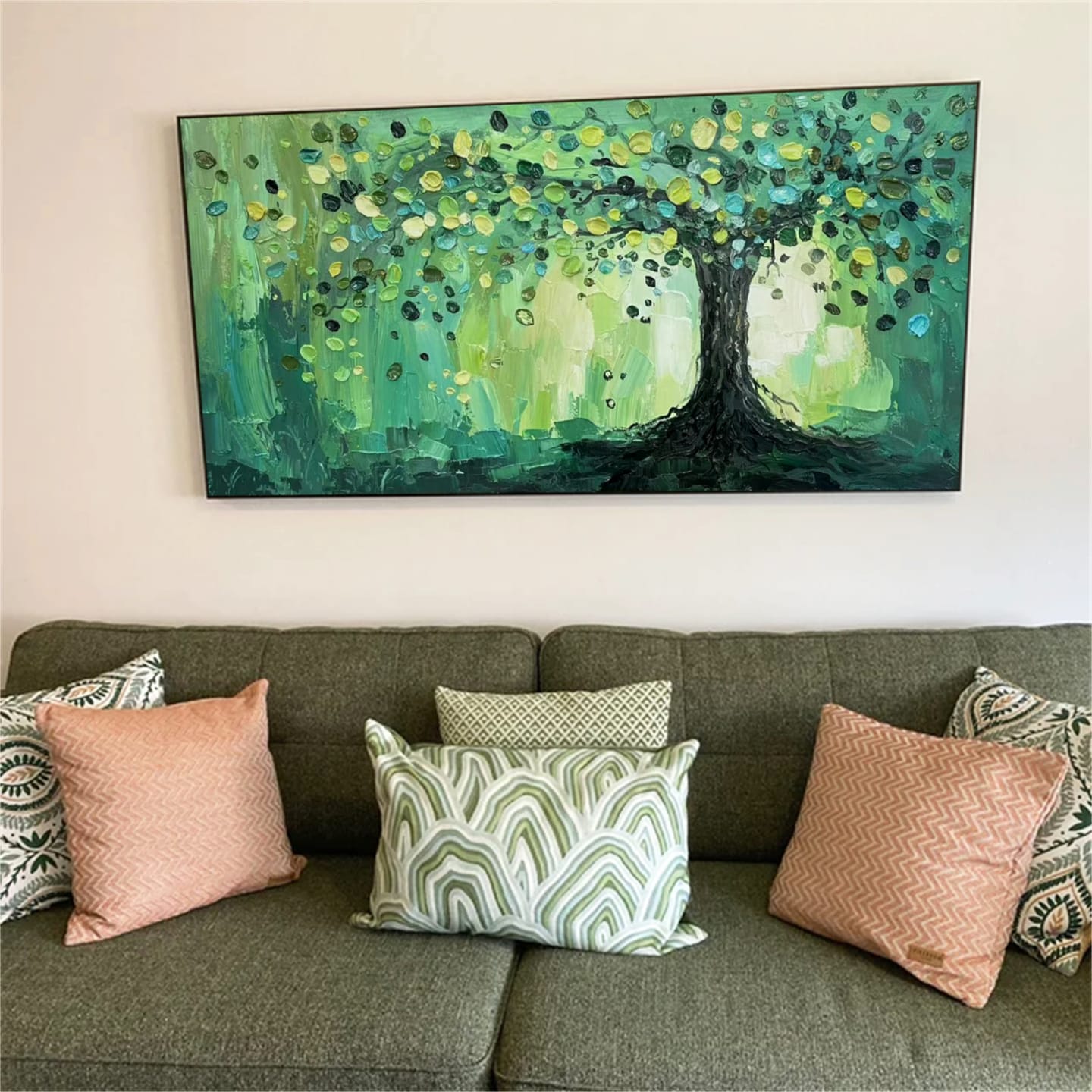 Customer photo review of Tree Textured Painting Canvas #TP005