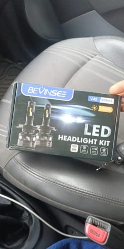 Customer photo review of BEVINSEE LED Headlight Bulbs