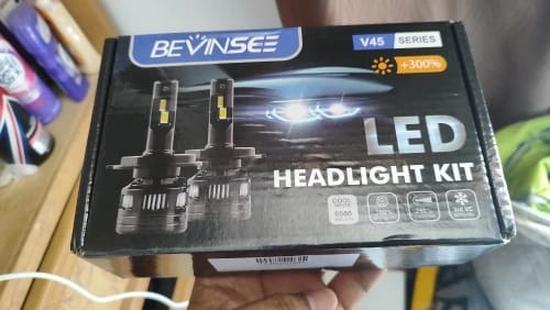 Customer photo review of BEVINSEE LED Headlight Bulbs