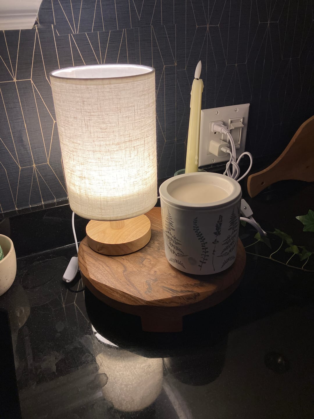 Customer photo review of Nordic Linen Table Lamp