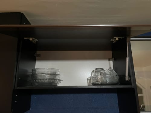 Customer photo review of Gabinete Superior 70 cm 1 Puerta Abatible Reims Negro
