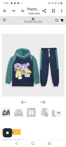 Customer photo review of Premium Quality Soft Cotton Stripes Printed Fleece Hoodie Suit For Kids