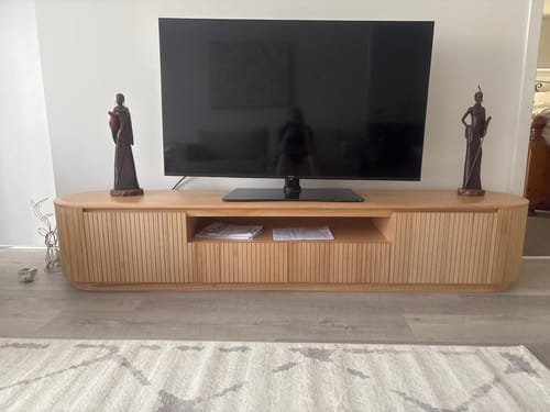 Customer photo review of Arushi 2.4m TV Entertainment Unit - Natural