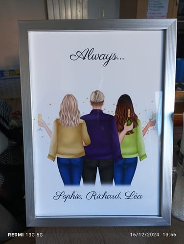 Customer photo review of Affiche Personnalisée - Meilleurs Amis - Homme et Femme