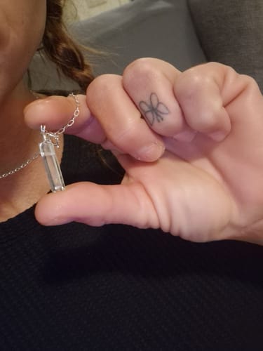 Customer photo review of Maja-T Bergkristall Halskette Silber