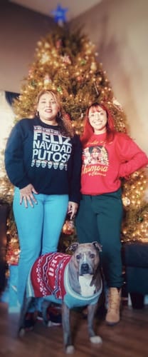 Customer photo review of Feliz Navidad Putos OG Navidad Sweatshirt