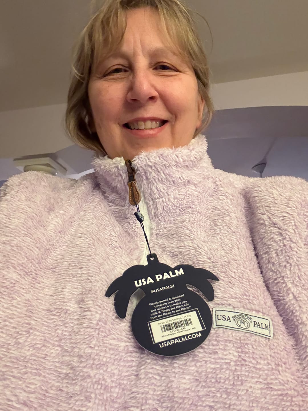 Customer photo review of Reversible Double Sherpa 1/4 Zip
