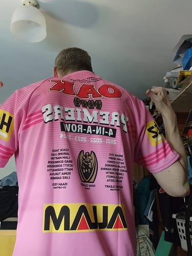 Customer photo review of 2024 Penrith Panthers Premiers Jersey -  (PRE ORDER: Estimated delivery in store 6/12/24)