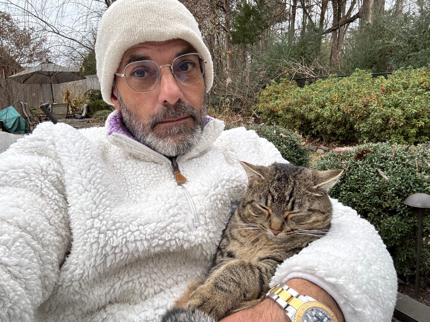 Customer photo review of Reversible Double Sherpa 1/4 Zip