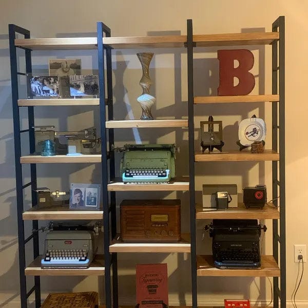 Customer photo review of Portland Room Divider Bookcase | Solid Wood Wide Design
