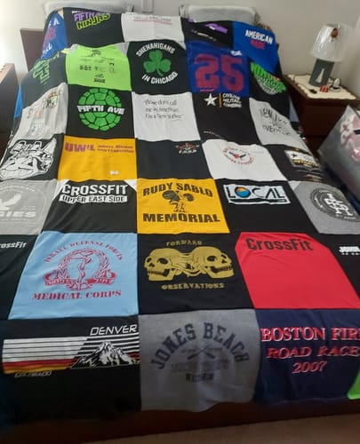 Customer photo review of Classic T-Shirt Blanket