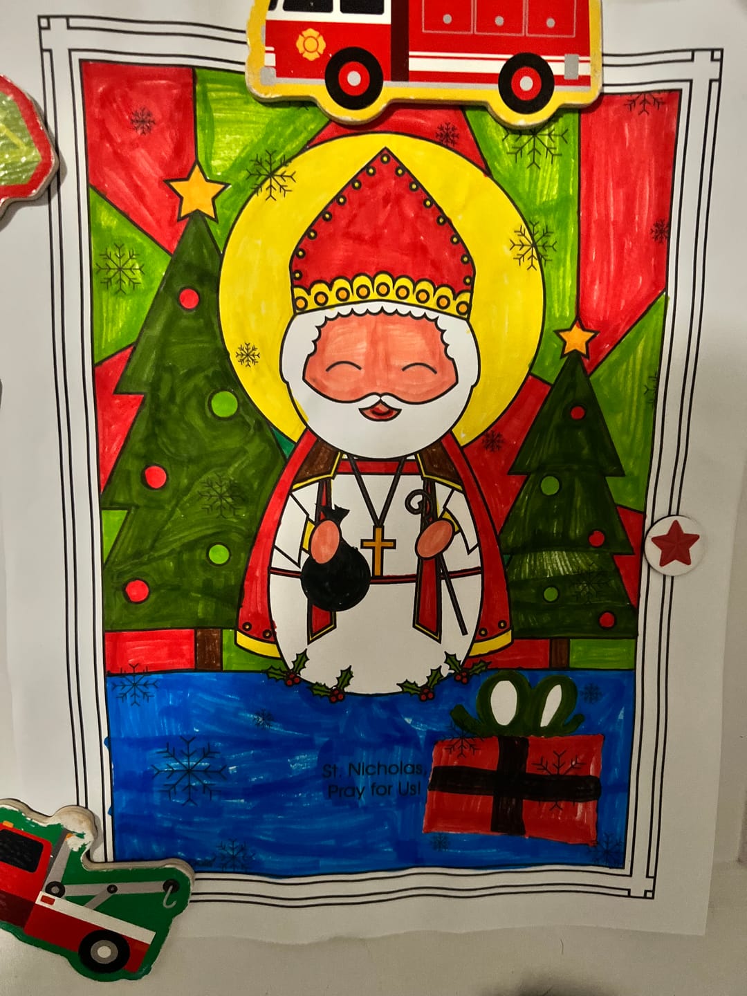 Customer photo review of December Saints Coloring Sheets - Digital Download