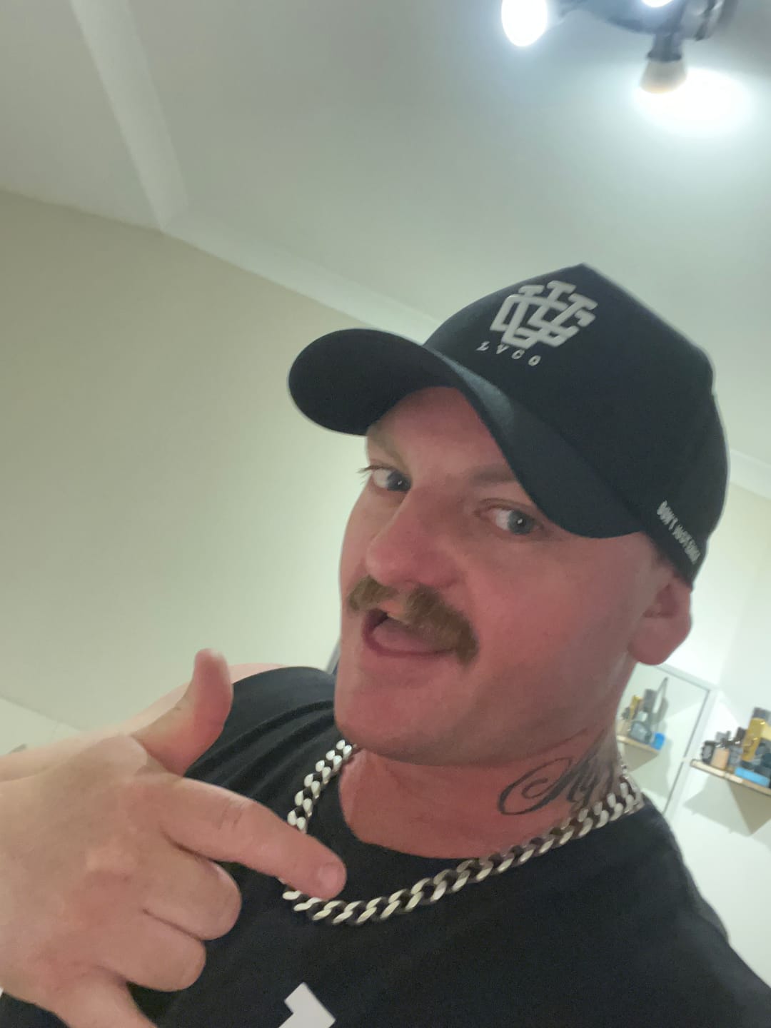 Customer photo review of LVCO "Jet Black" A-Frame Snapback