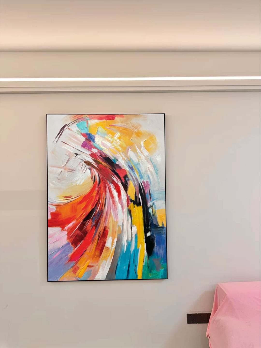 Customer photo review of Colorful  Abstract Textured Painting Canvas #AT039