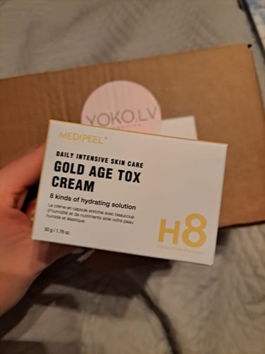 Customer photo review of Pretnovecošanās krēms kapsulās ar zelta zīdtārpiņa ekstraktu Medi-Peel Gold Age Tox Cream