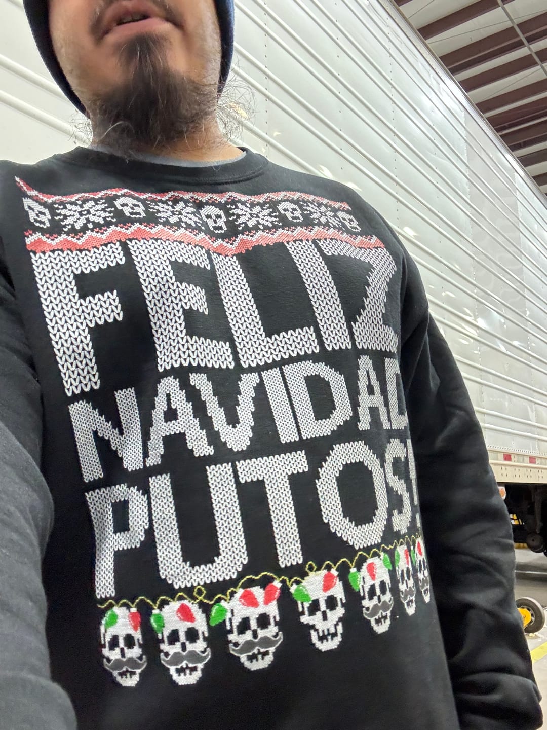 Customer photo review of Feliz Navidad Putos OG Navidad Sweatshirt