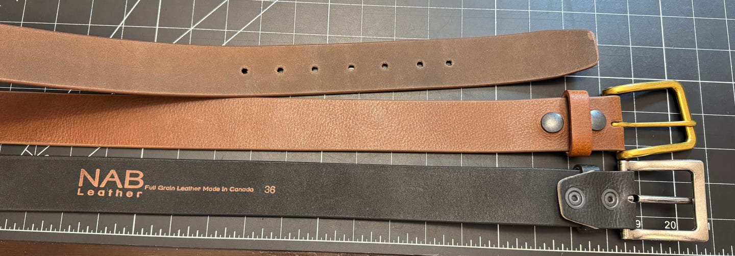 Customer photo review of The Fairway Belt - White 100% Full Grain Leather Belt