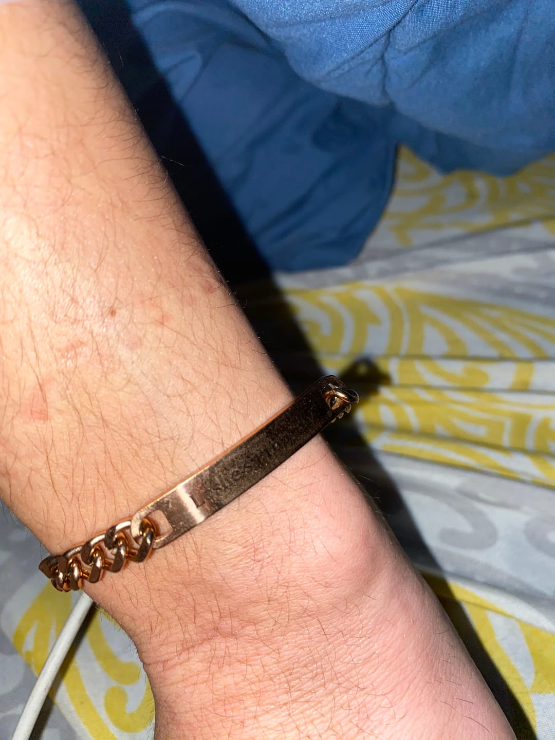 Customer photo review of Engraved Bracelet Set