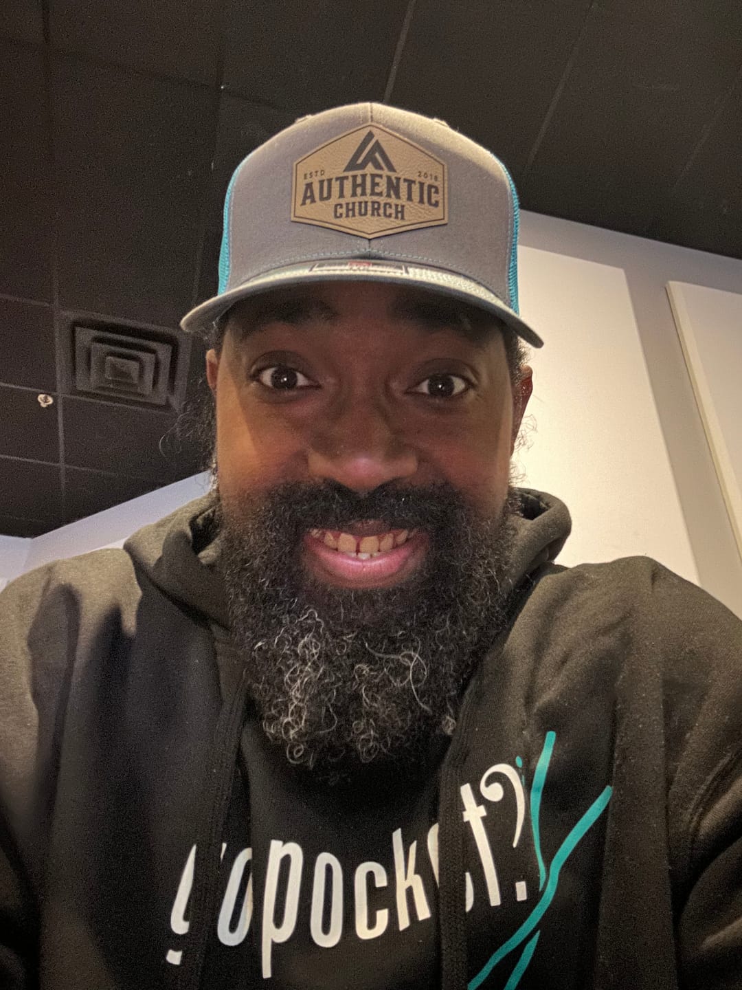 Customer photo review of Groove Hoodie (Black/Aqua)