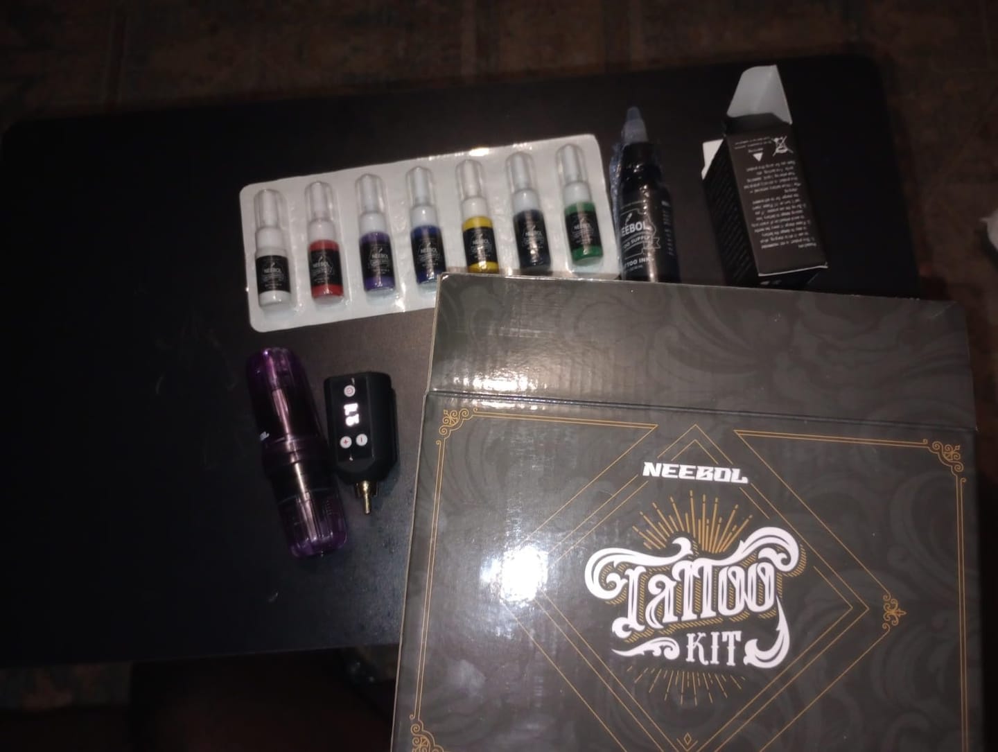 Customer photo review of Tattoo Kit - Neebol Rotary Tattoo Machine Kit MACA & WX67