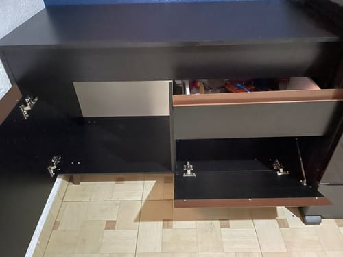 Customer photo review of Mueble de Cocina para Fregadero 2 Puertas y 1 Cajón Negro Reims