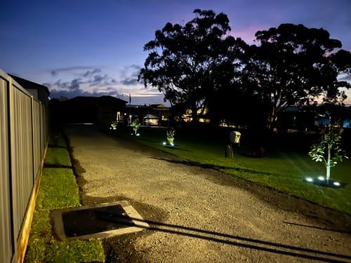 Customer photo review of GardenBrite™ Solar Ground Light Pack