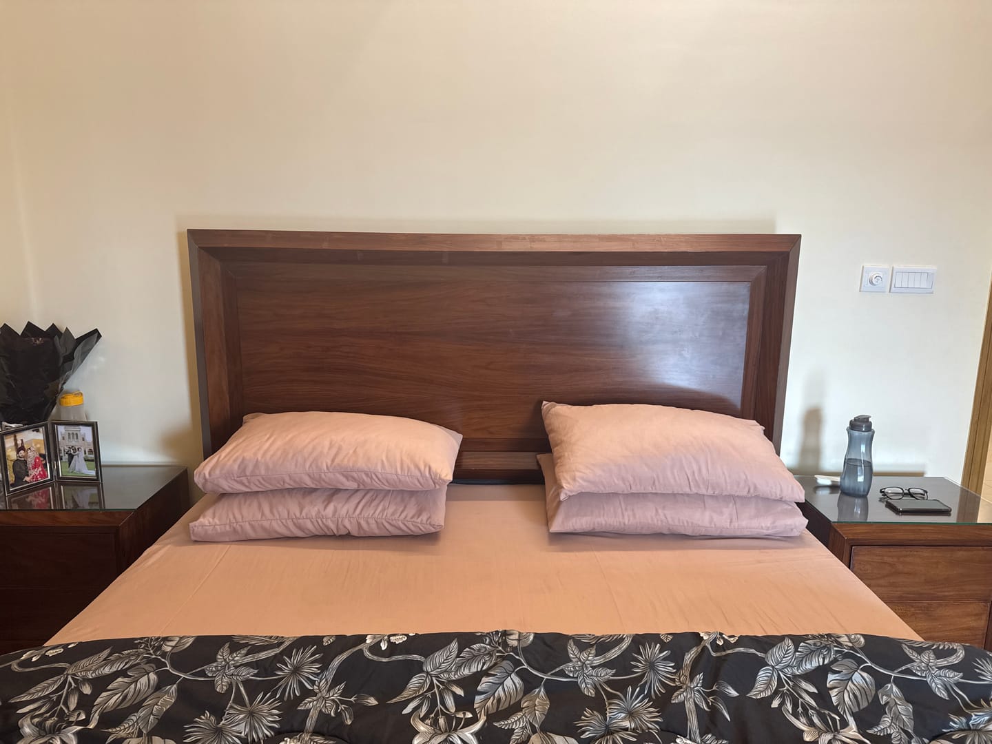 Customer photo review of CHOCO SATIN STRIPE BEDSHEET SET - 5 PCS