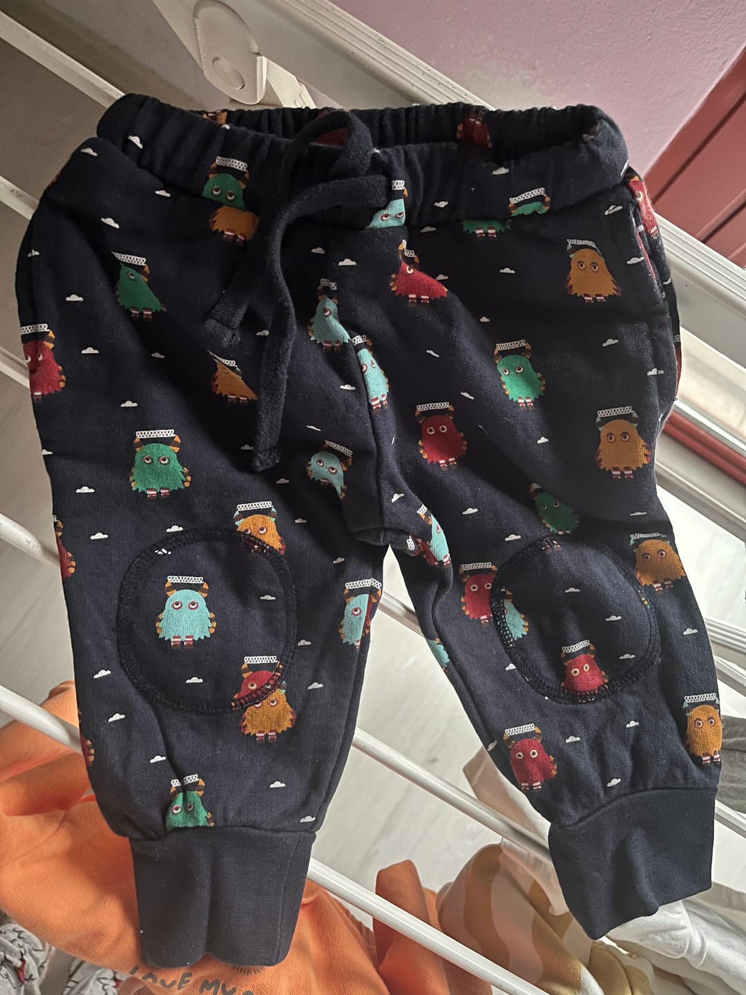 Customer photo review of Little Monsters Cosy Knee Patch Joggers