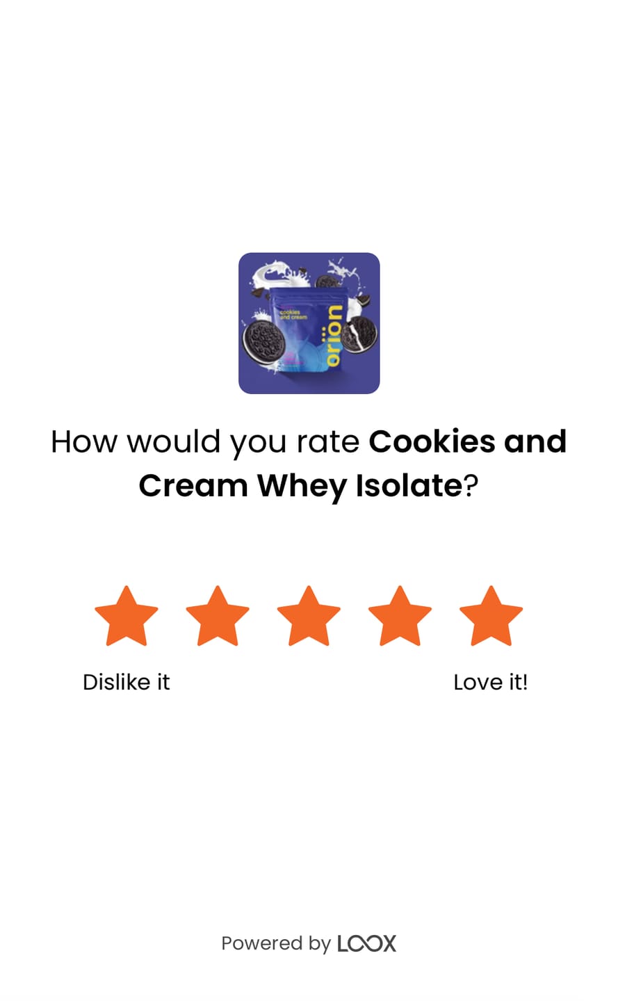 Customer photo review of Cookies and Cream Whey Isolate
