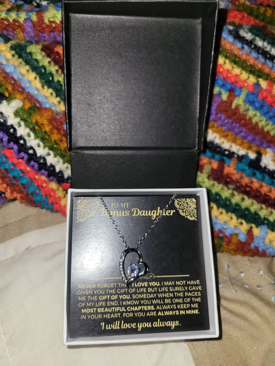 Customer photo review of To My Bonus Daughter - Forever Love Gift Set - SS558