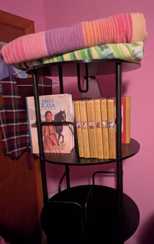 Customer photo review of Flycity 3-5 Tier Rotating Bookshelf With 360° Spinning Display