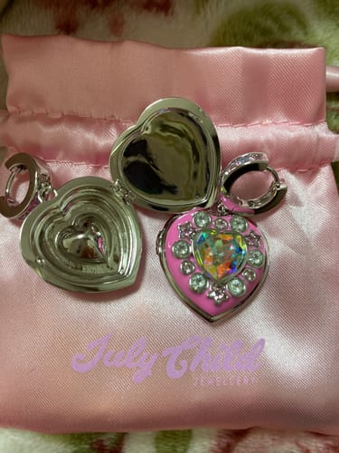Customer photo review of Cosmic Girl Earrings Silver