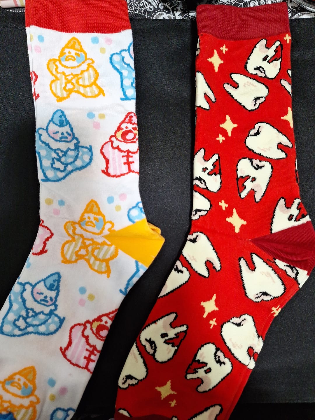 Customer photo review of Bloody Teeth Socks!