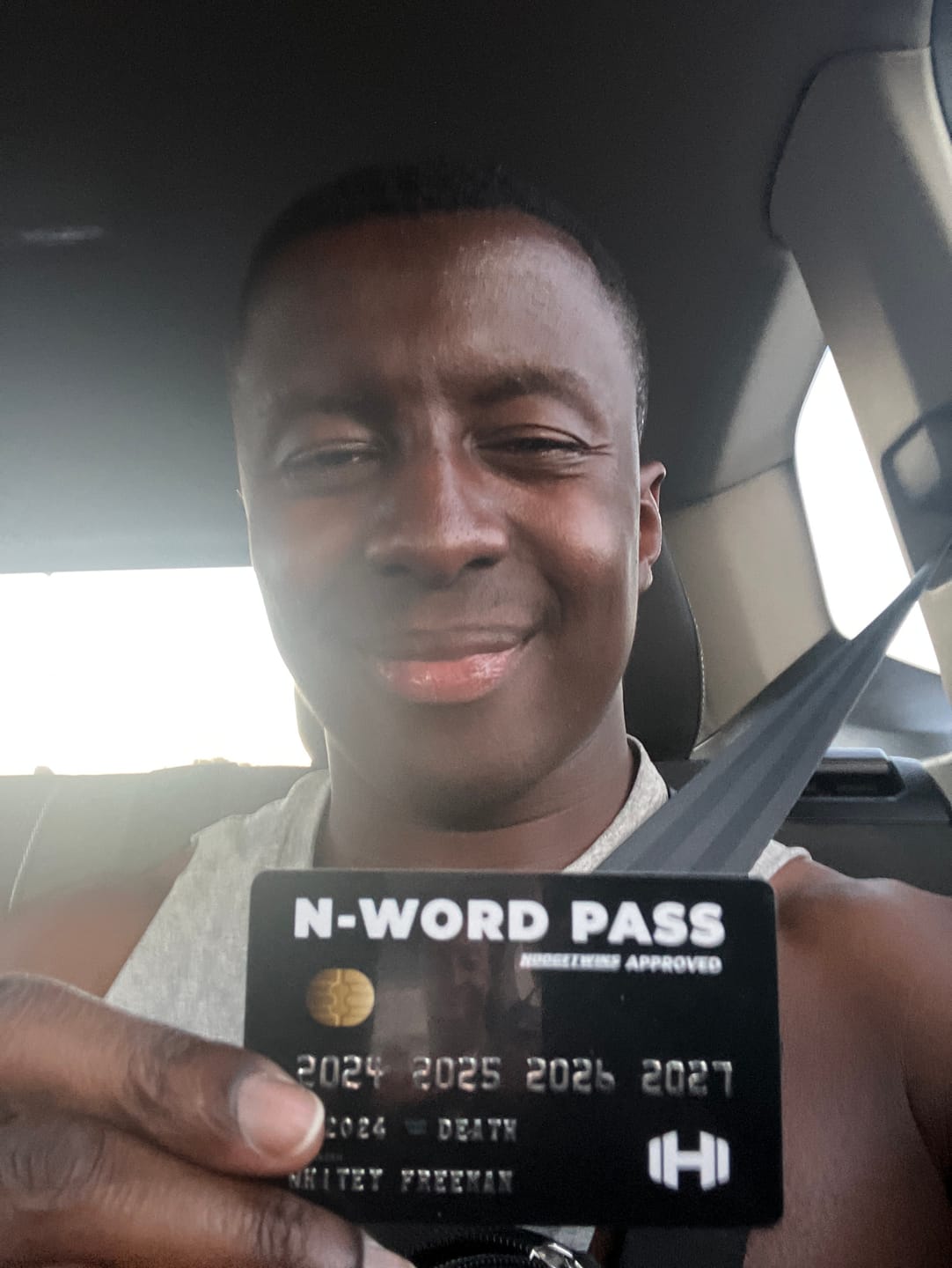 Customer photo review of N-Word Pass Card