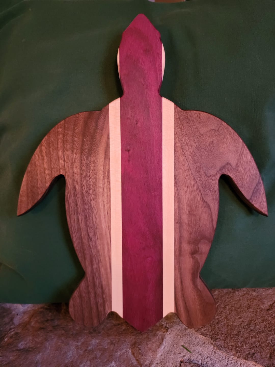 Customer photo review of 15x12" Sea Turtle Shaped Serving Board Acrylic Router Template