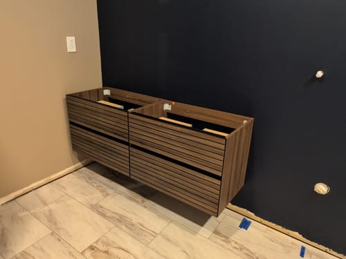 Customer photo review of Andorra Floating Vanity (20"-72")