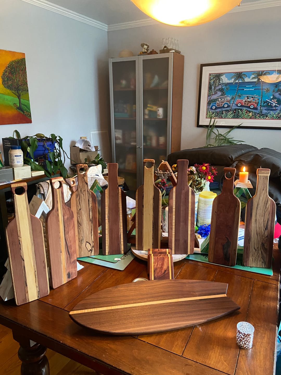 Customer photo review of 24x8.5" Large Fishtail Charcuterie Board Acrylic Router Template