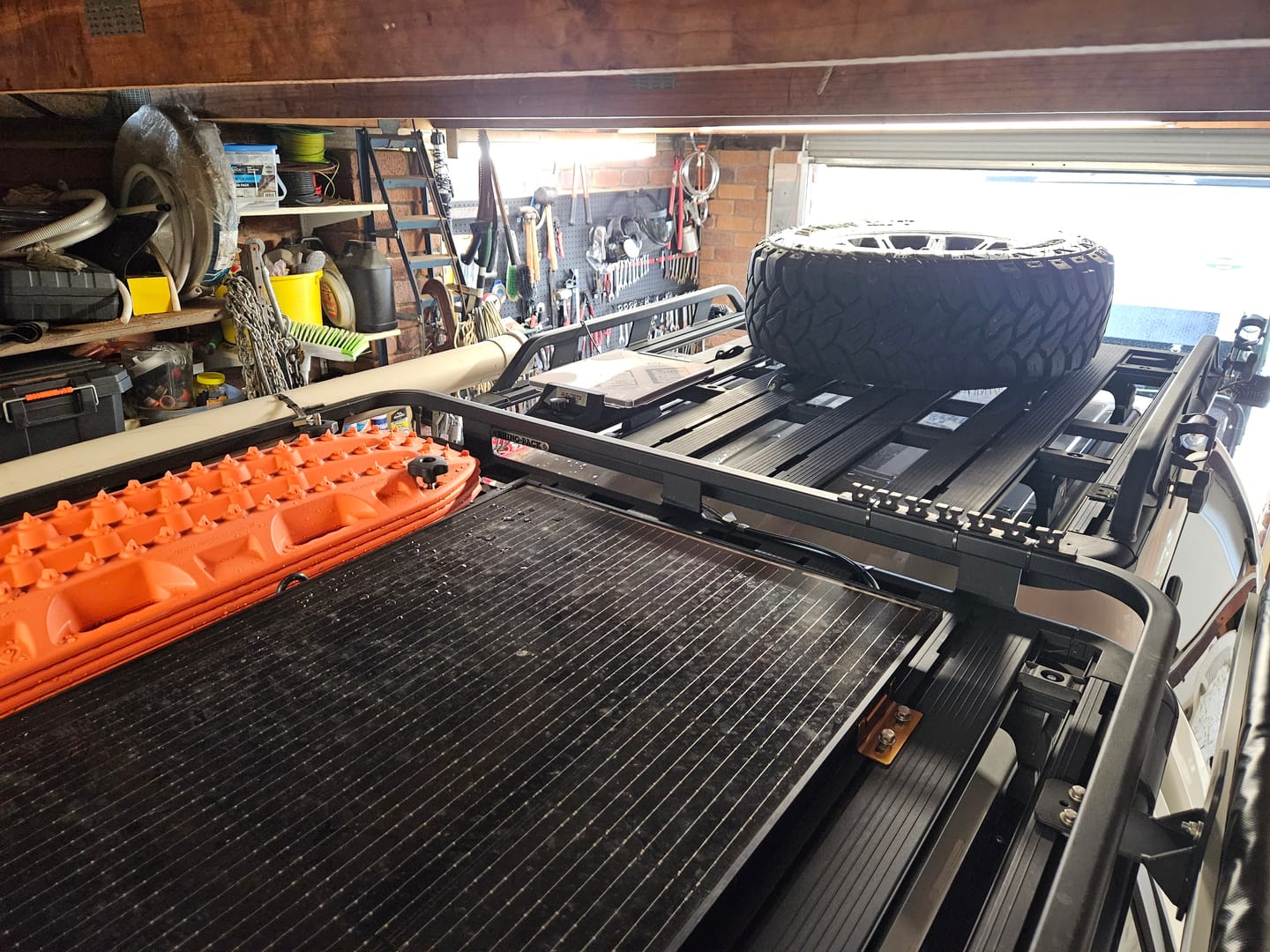 Customer photo review of Starlink Mini Roof Rack Mount