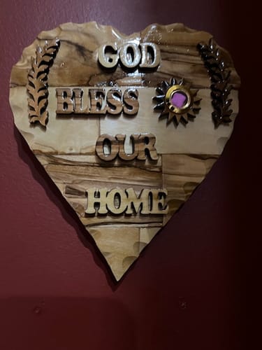Customer photo review of Holy Land Heart Wall Plaque with Frankincense