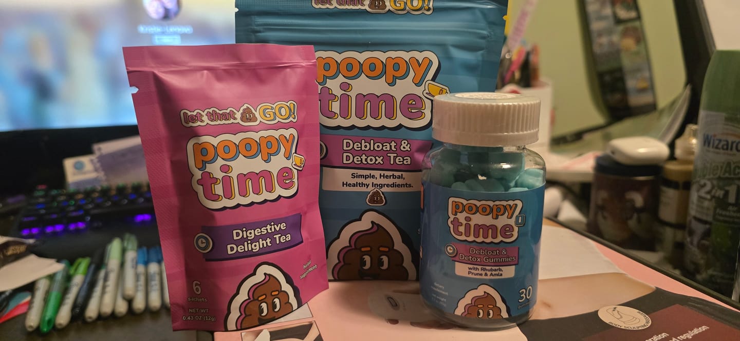 Customer photo review of FREE GIFT! Poopy Time Debloat & Detox Gummies