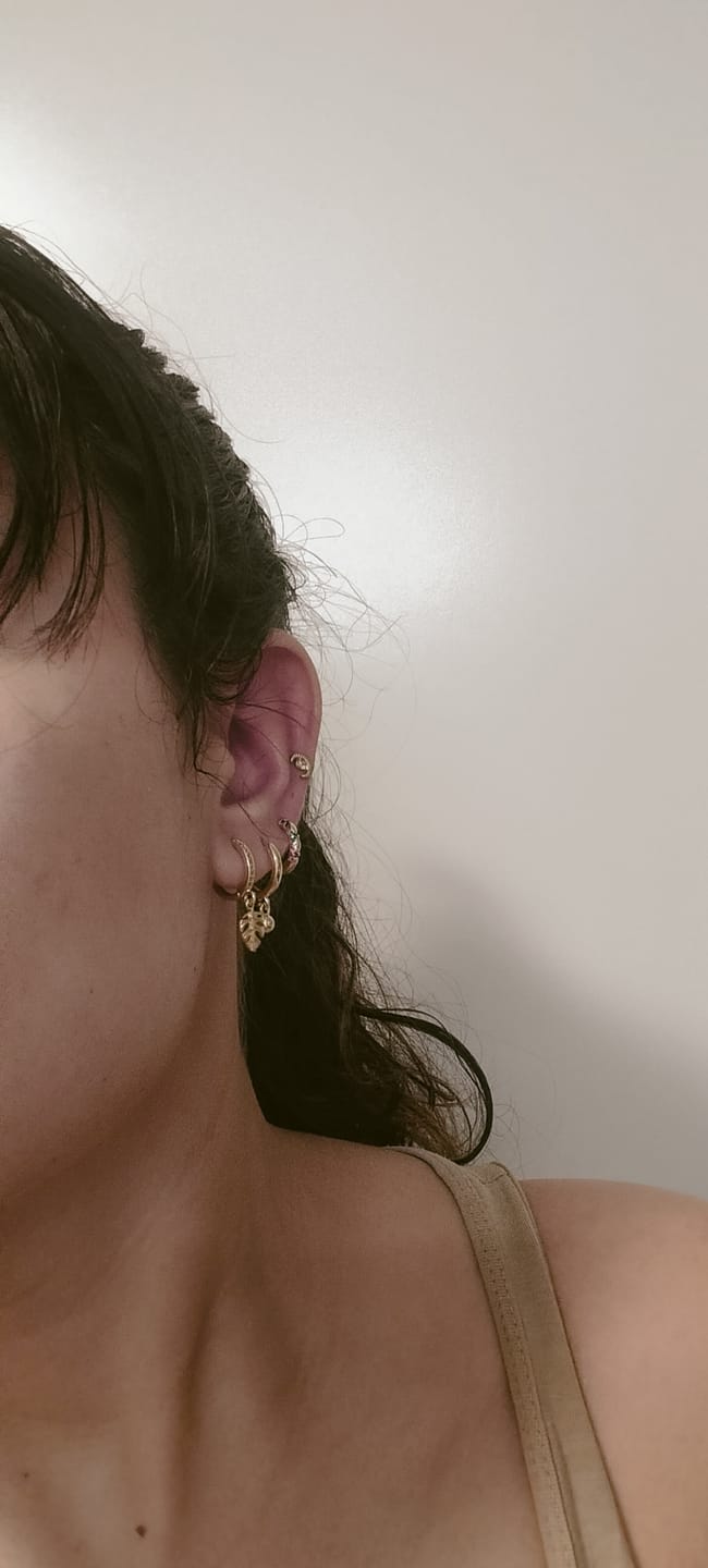 Customer photo review of Kailo - Ball Hoop Earrings