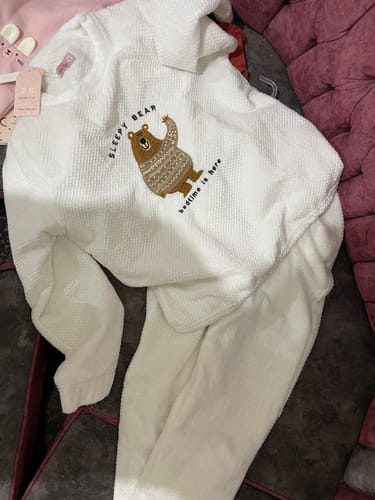 Customer photo review of Sleepy brown bear بيجاما حريمي كُم طويل