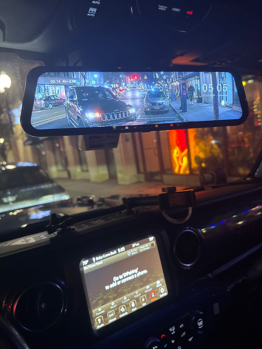 Customer photo review of WOLFBOX G900Pro 12MP WiFi Touch Screen Rear View Mirror Dash Cam Smart Mirror with Exclusive 30-Month Warranty