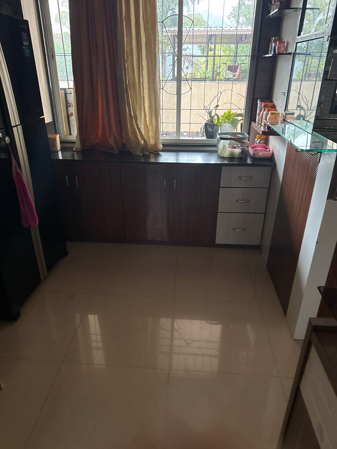 Customer photo review of Auckland Brown & Nickel Butler Tray Table